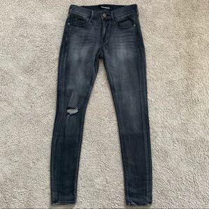 Express Mid Rise Ankle Grey Wash Jeans